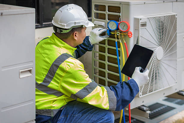 Professional Hvac technician working in Red Hill, PA